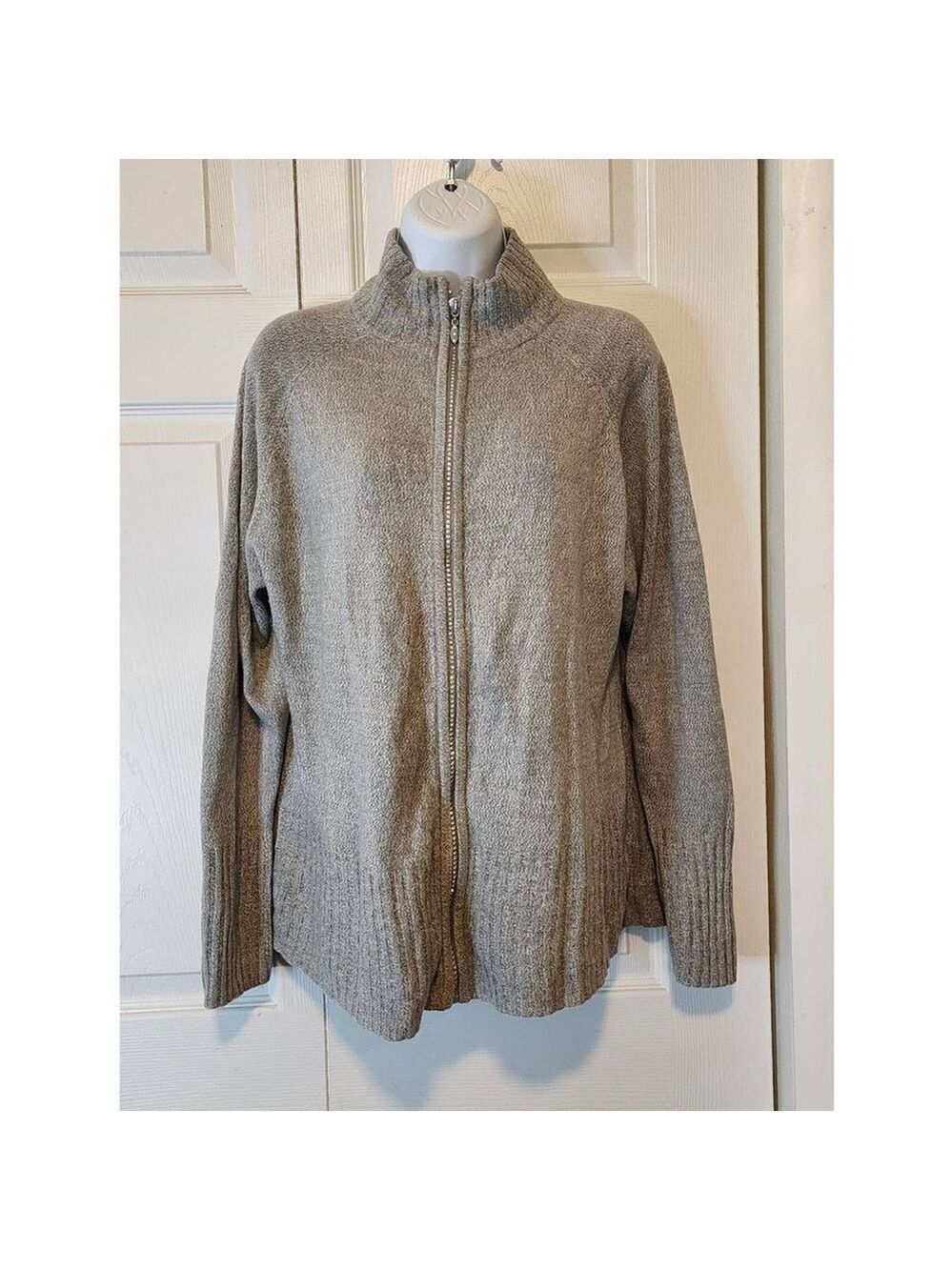 Quaker factory Gray Fuzzy Cardigan